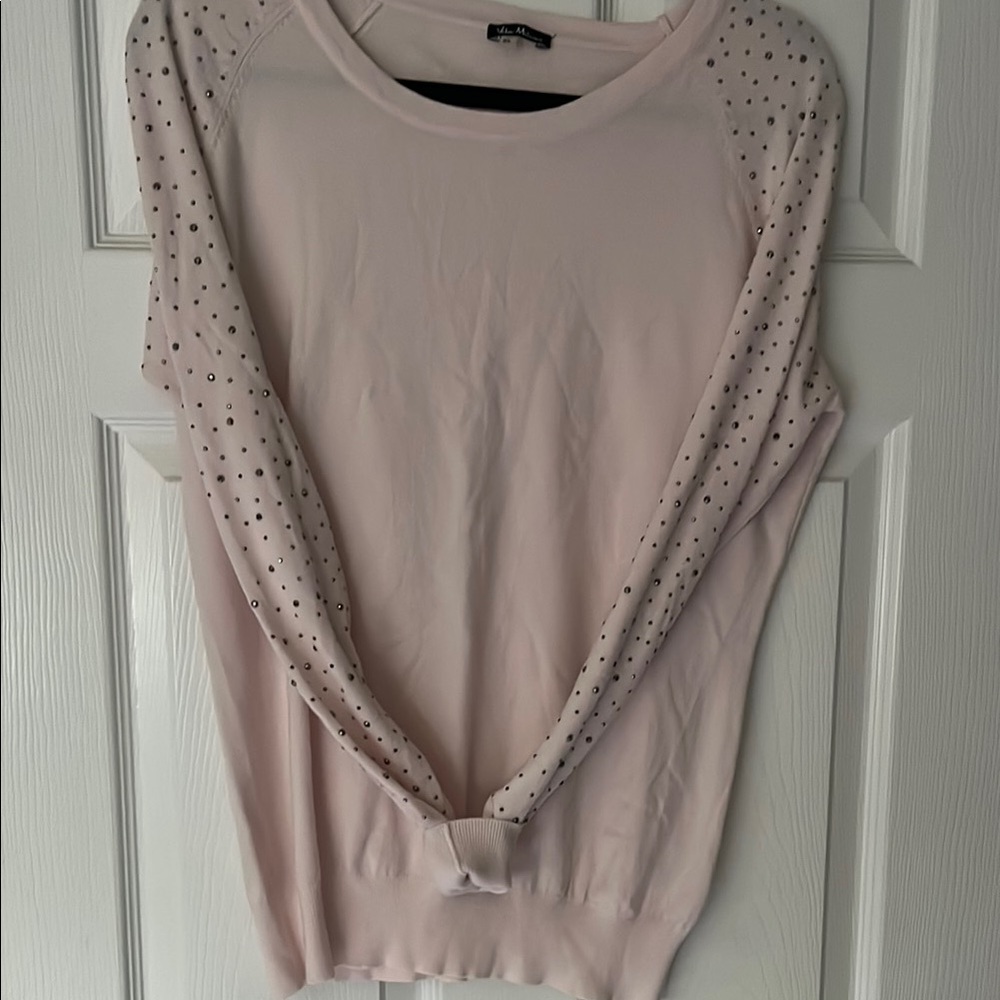 Light Pink Polka Dot Women's Sweater